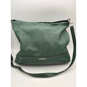 Coach Park Green Pebble Leather Satchel Bag